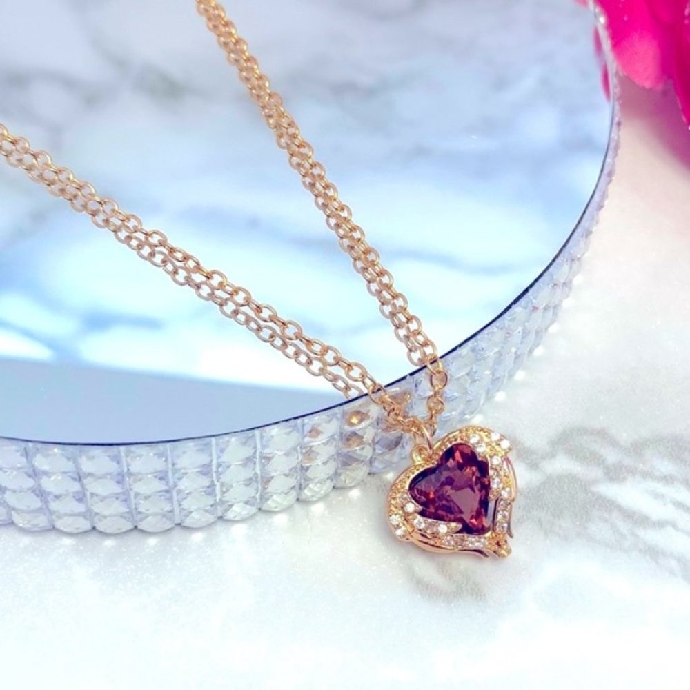 Crystal Heart Pendant Necklace